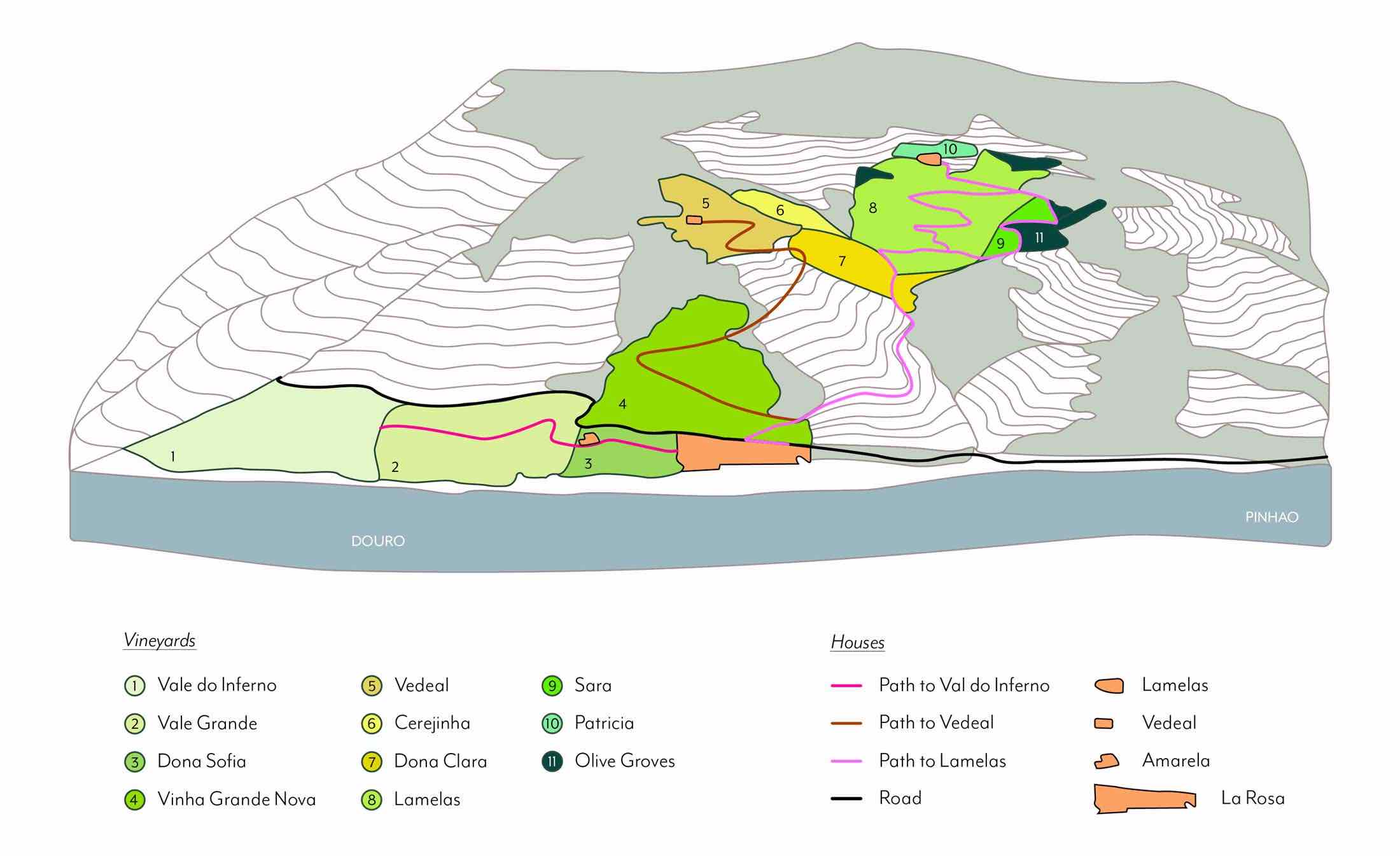 Map of Quinta de la Rosa - Across from the river