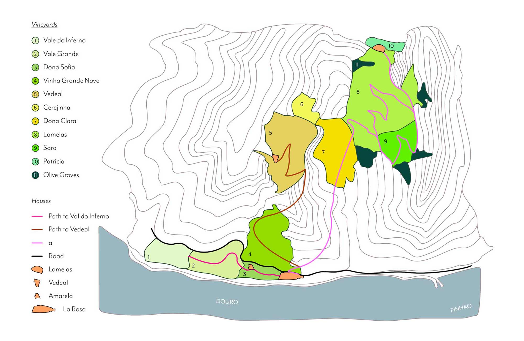 Map of Quinta de la Rosa - bird eye's view